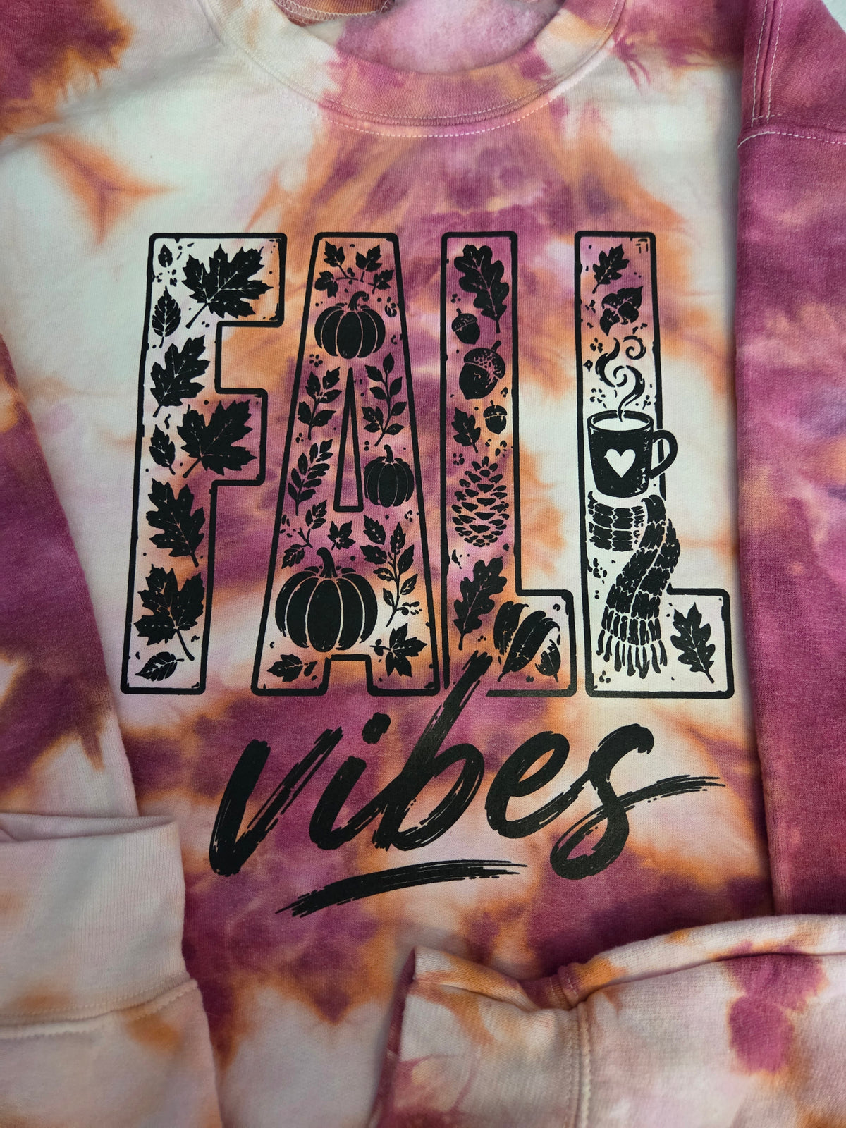 Fall Vibes Tie-Dye Sweatshirt