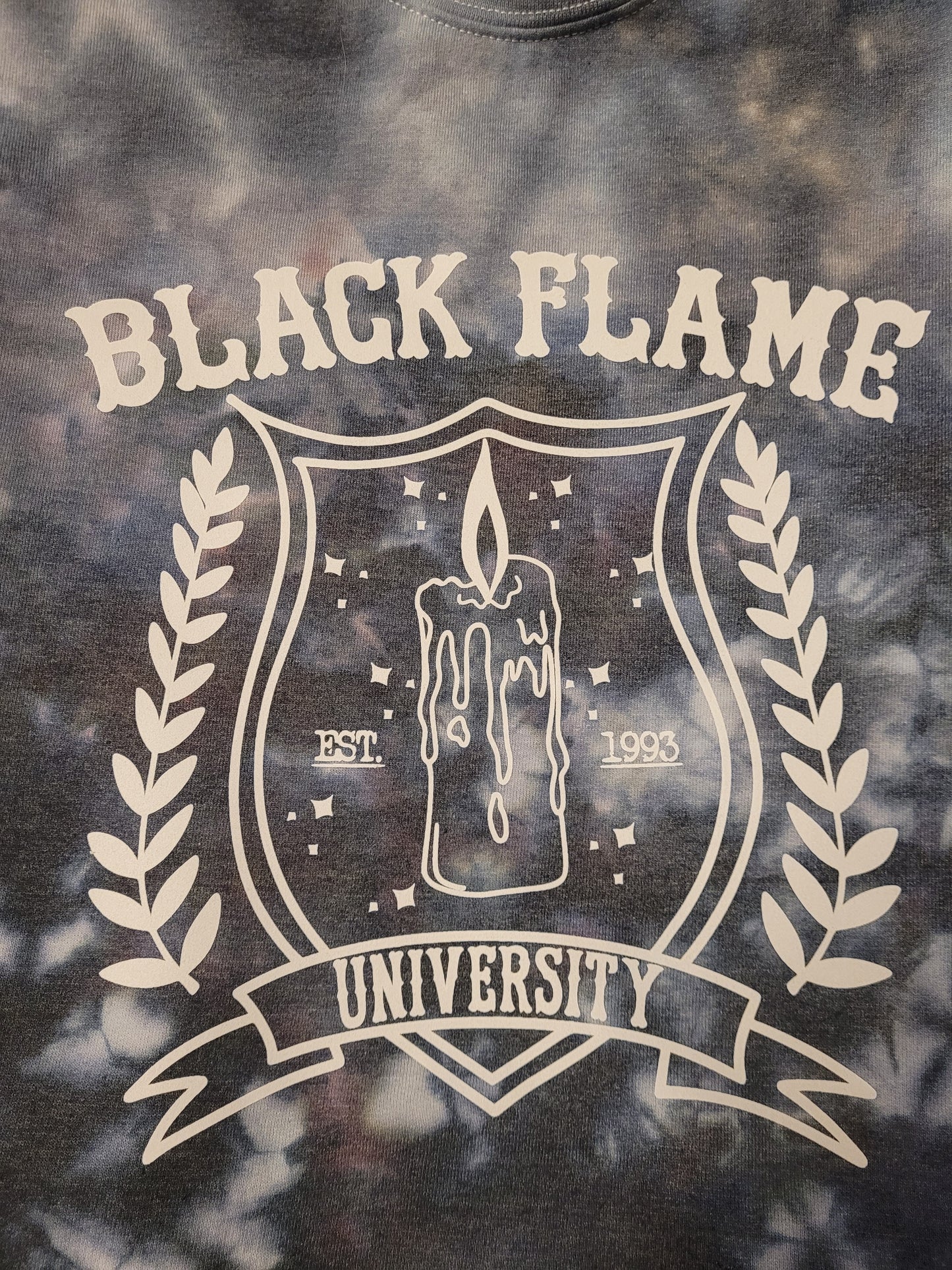 Black Flame Tie-Dye Sweatshirt