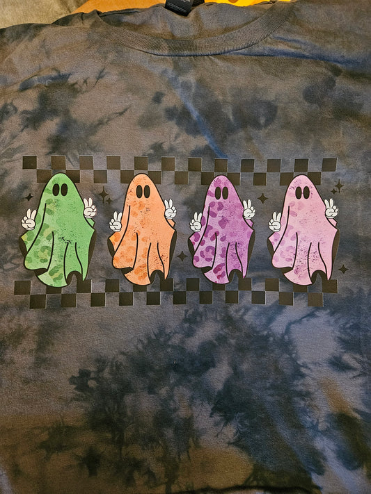 Checker Ghost Tie-Dye Shirt