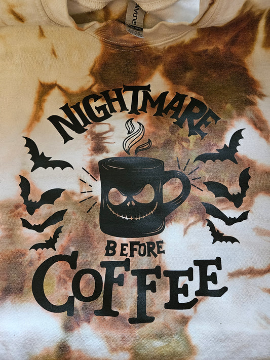 Nightmare Before Coffee Tie-Dye Sweatshirt