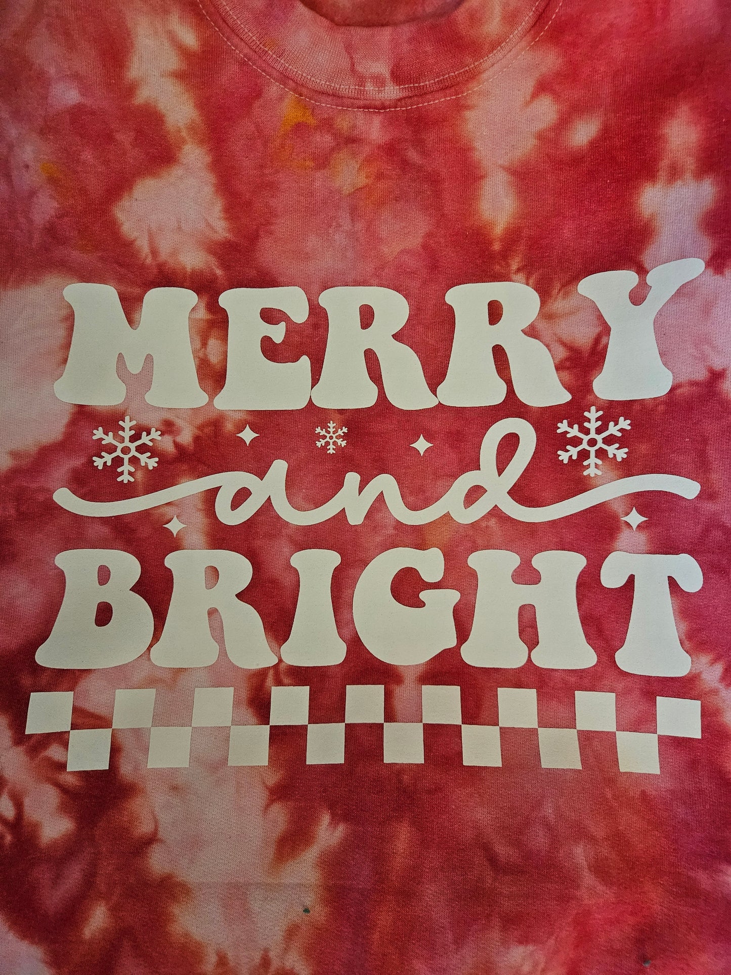 Merry and Bright Tie-Dye Sweatshirt