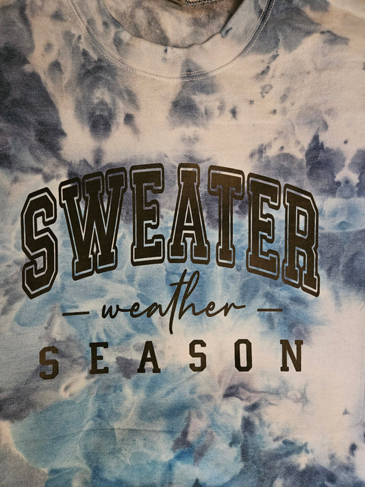 Sweater Weather Blue Tie-Dye Sweatshirt