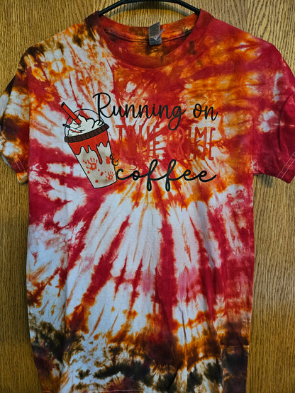 Running on True Crime and Coffee Tie-Dye Shirt