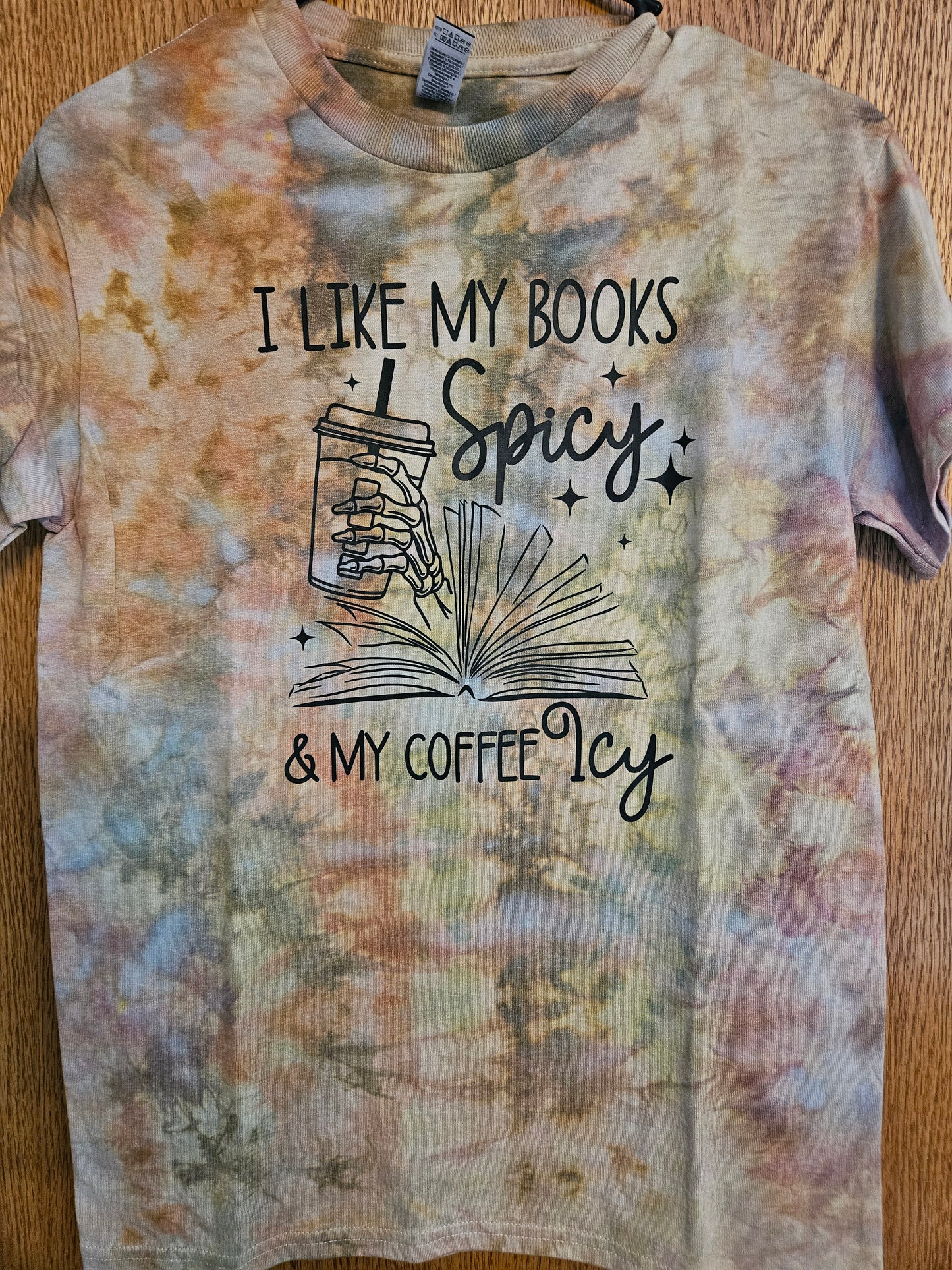 I Like My Books Spicy Tie-Dye Shirt