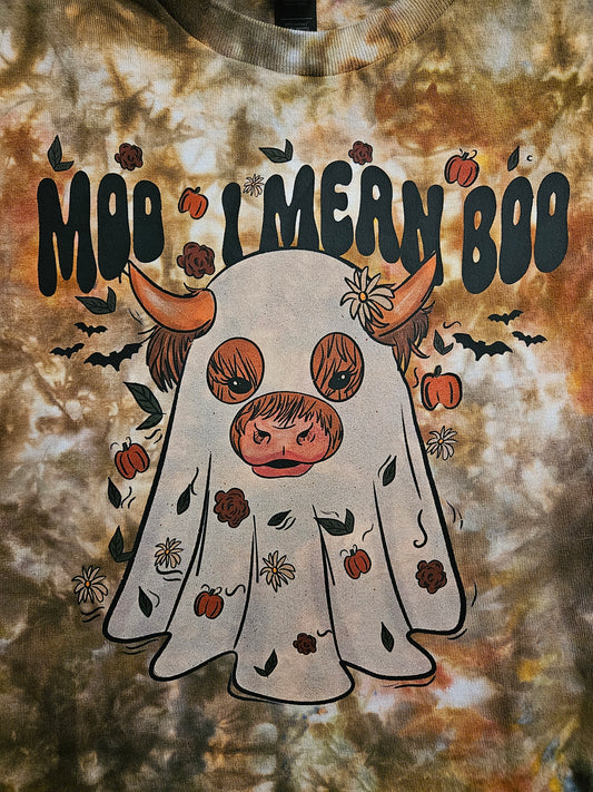 Moo I mean Boo Tie-Dye Shirt