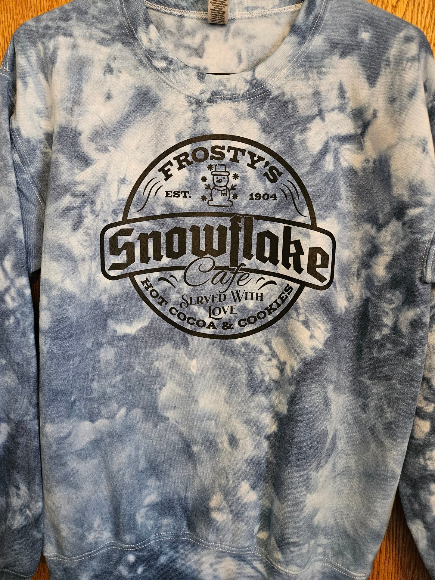Frosty's Snowflake Café Tie-Dye Sweatshirt