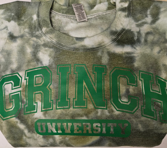 Grinch University Tie-Dye Sweatshirt