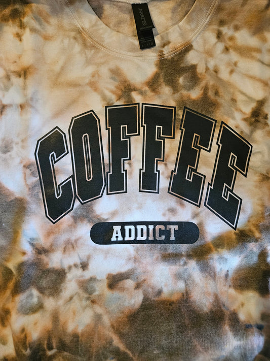 Coffee Addict Tie-Dye Sweatshirt