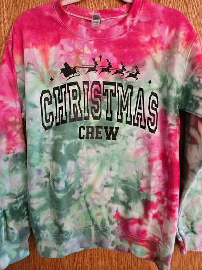 Christmas Crew Tie-Dye Sweatshirt