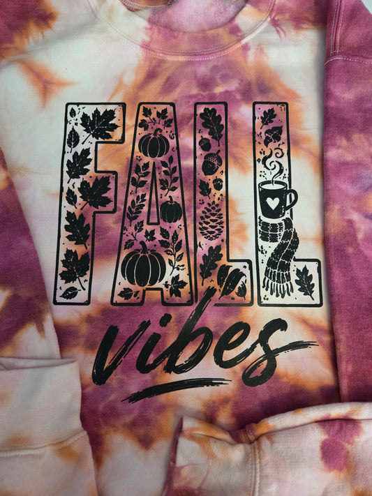 Fall Vibes Tie-Dye Sweatshirt