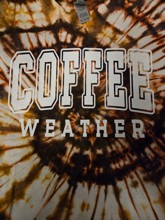 Coffee Weather Tie-Dye Shirt