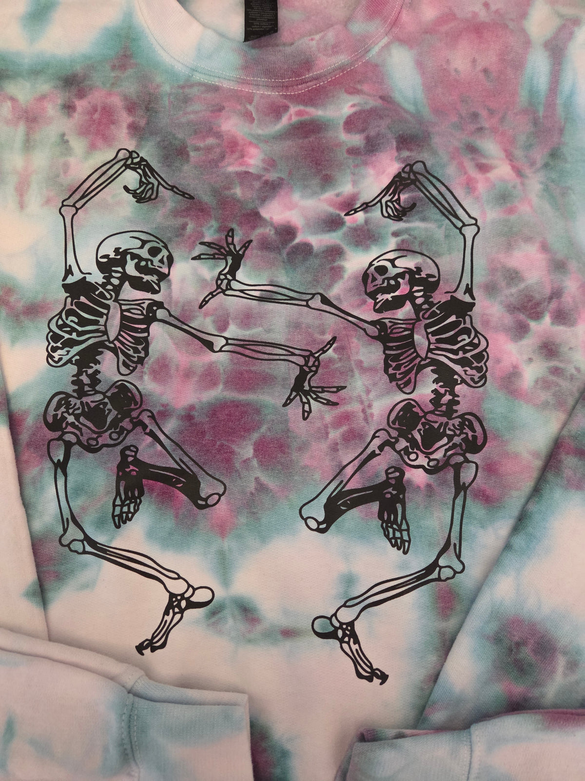 Dancing Skeletons Tie-Dye Sweatshirt