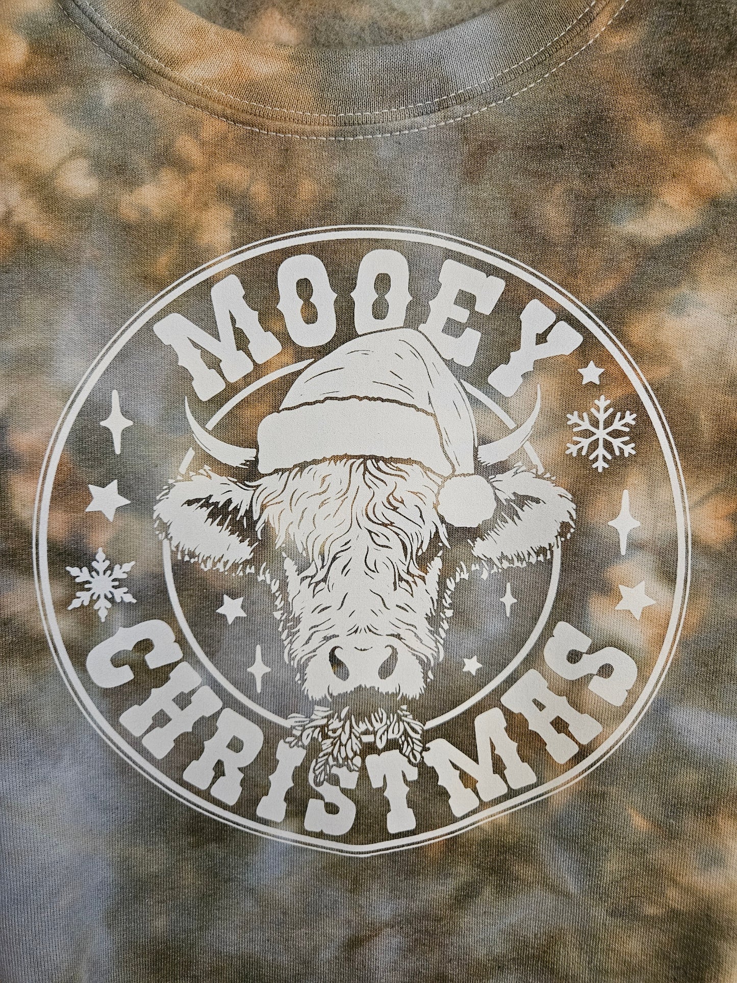 Mooey Christmas Tie-Dye Sweatshirt