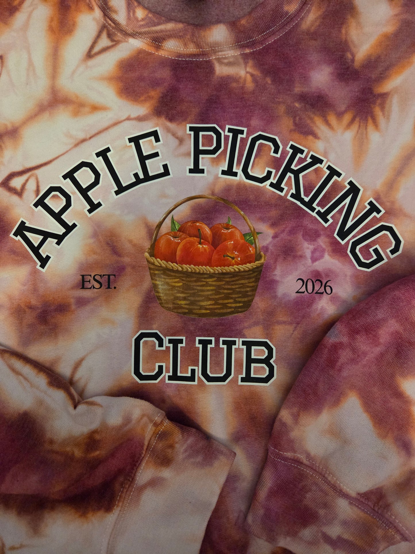 Apple Picking tie-dye Sweatshirt