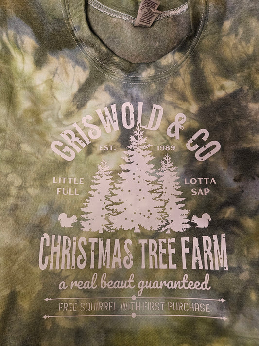Griswold Christmas Tree Farm Tie-Dye Sweatshirt