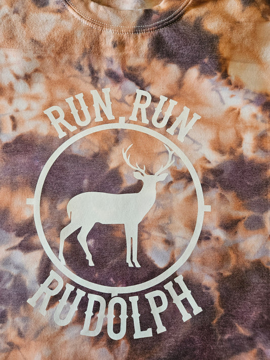 Run, Run Rudolph Tie-Dye Sweatshirt