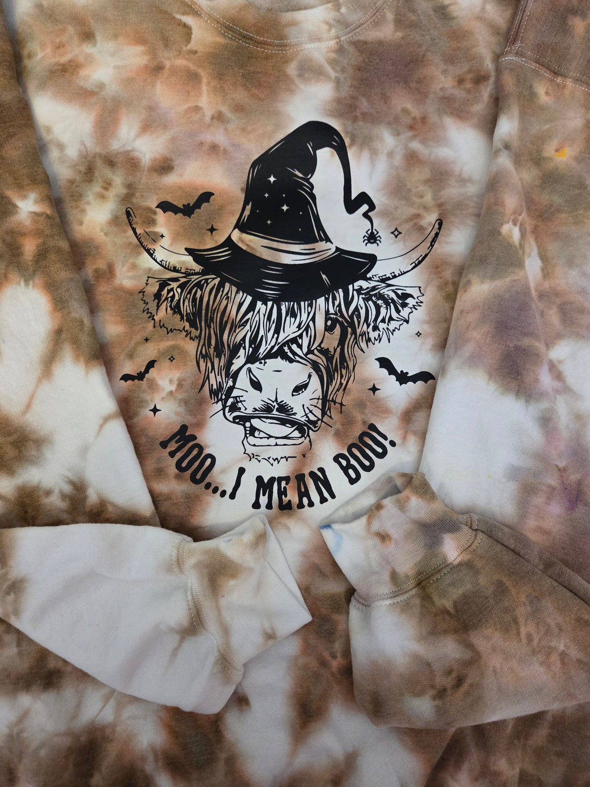Moo I Mean Boo Tie-Dye Sweatshirt