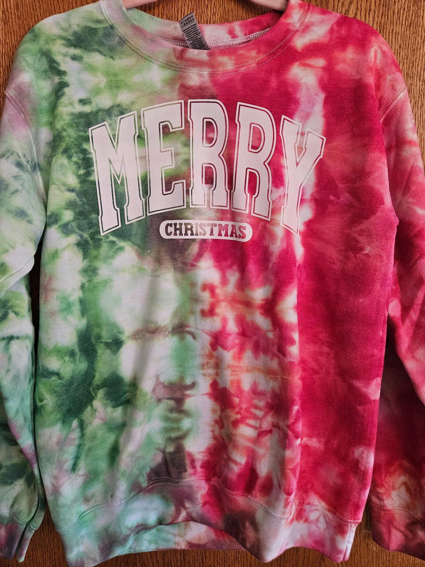 Merry Christmas Tie-Dye Sweatshirt