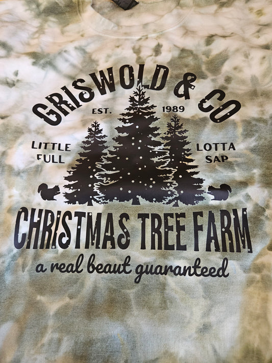 Griswold Christmas Tree Farm Tie-Dye Sweatshirt